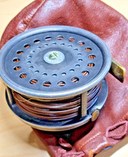 Rare Vintage Fly Fishing Reel The Scottie Sharpe's of Aberdeen with pouch