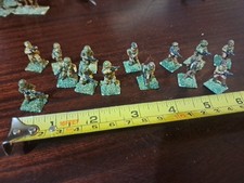 JOB LOT x14 3cm 1" Metal Soldier Ww2 Pieces Painted Various Vintage Army 