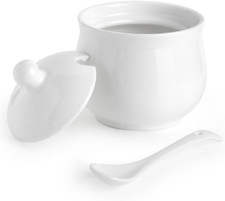 Porcelain Sugar Bowl with Lid