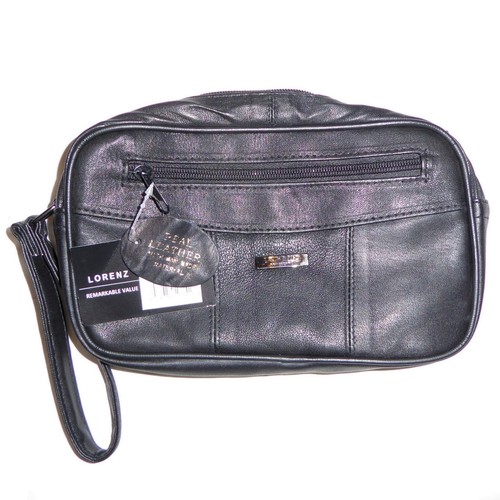Black genuine leather - , man