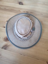 Barmah 1060 Foldaway Bronco Tan Genuine Leather Australian Bush Hat Small