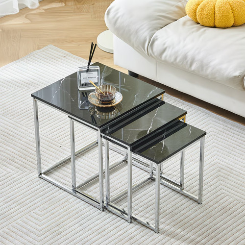 Nest tables set 3 white - set,