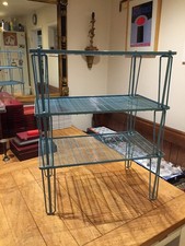 Vintage Beanstalk Kamp Kitchen Camping Caravan Cooking Shelves Hago Blue Retro