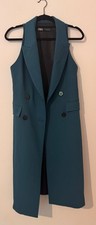 ZARA Teal Sleeveless Blazer