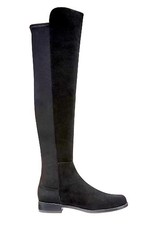 STUART WEITZMAN 50-50/5050 BLACK SUEDE/STRETCH OVER THE KNEE BOOTS 5.5M NWOB