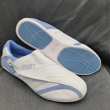 FCUK French Connection Men's White &Blue Leather Trainers/Sneaker UK8/EUR41/US10