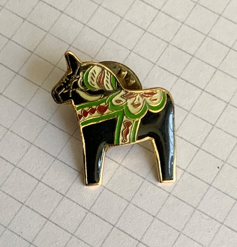 Swedish dala horse black - swedish,