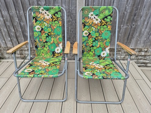 Vintage floral green 70s - 2x,