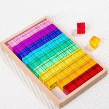 60x Rainbow Acrylic Cubes