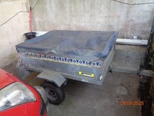 Car Trailer 3 x 4 ft. Galvanised steel. Good Usable Condition. 3/4 ton capacity