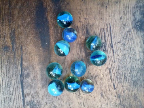 Vintage clear glass marbles