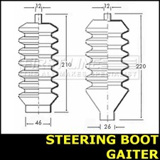 Steering Boot Gaiter Fits