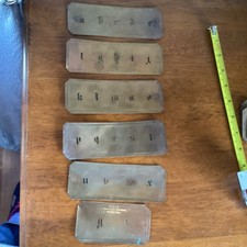 Victorian Brass Printing Small Alphabet Stencils Stanley Gt Turnstile Holborn