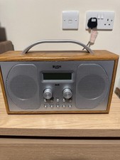 Bush DAB-1507BT Stereo DAB/FM Bluetooth Radio Wood Effect Retro Digital Alarm