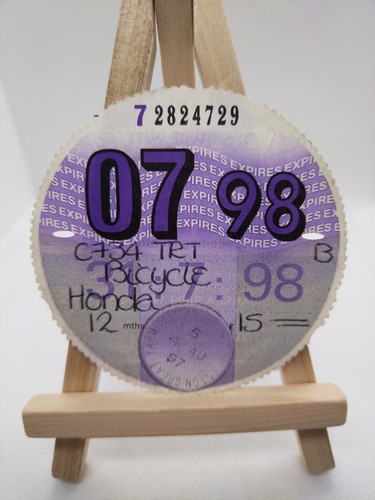 Honda motorbike stamped - stamped, 1998