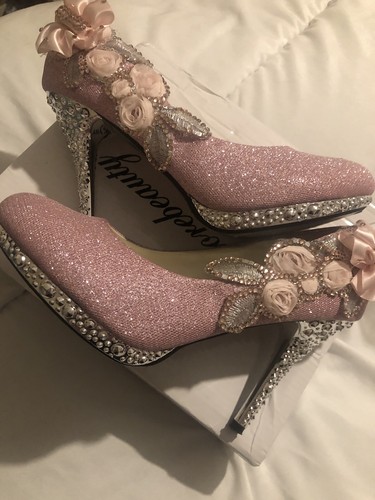 Pink sparkly shoes