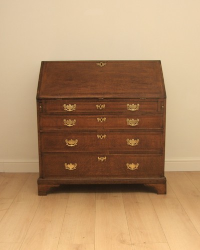 Antique georgian oak bureau - georgian,