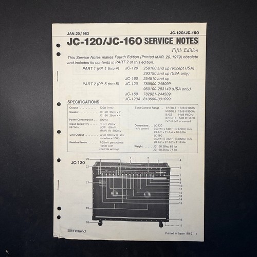 Vintage roland 120 - roland, jc-120/jc-160