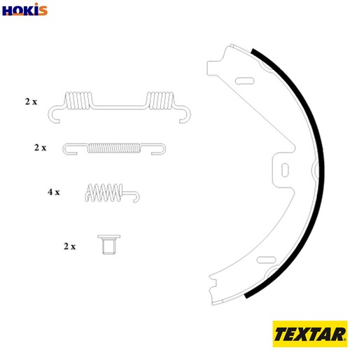 Brake shoe set parking - brake,