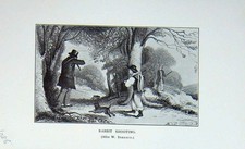Original Old Antique Print