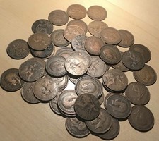 100x british coins half - 100x,