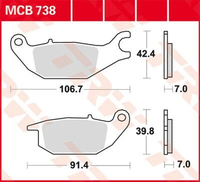 Trw brake pad allround organic - pad,