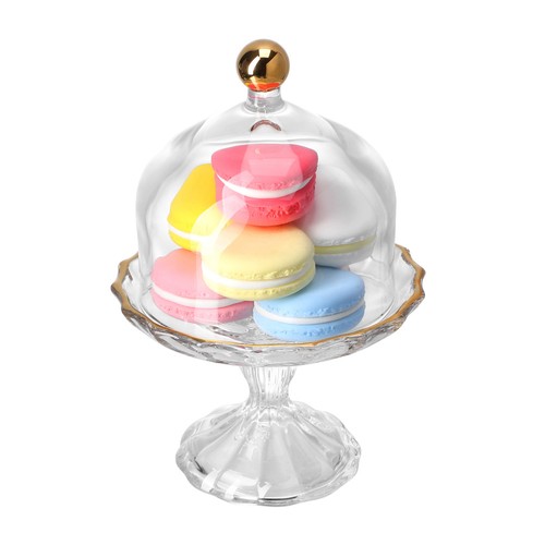 Glass cake stand with clear - with,
