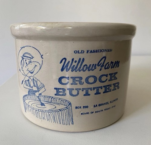 Vintage willow farm crock - willow,