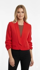 Women Ruched Sleeve Lined