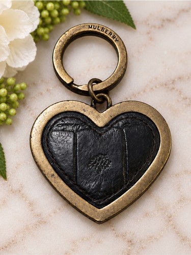 Mulberry brass leather heart - mulberry, brass/leather