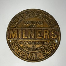 Milner's Safe Plaques Vintage