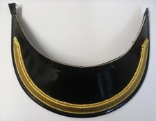 Genuine British Made Senior Officer 5/8" Gold Mylar Dress Cap Peak x 1 NEW