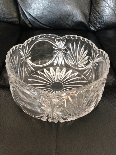 Vintage heavy lead crystal cut - heavy,
