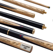 POWERGLIDE LION ENGLISH POOL 57 INCH 3 PIECE CUE WITH 8.5mm TIP