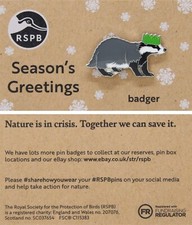 RSPB Pin Badge NIIC Christmas