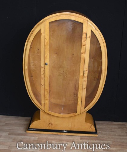 Art deco walnut bookcase - art,