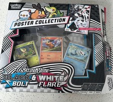 Pokemon TCG Black Bolt and White Flare Poster Collection FAST UK POSTAGE