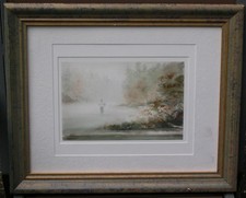 Fly Fisherman on a Foggy