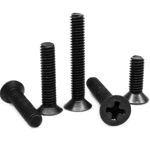 Black iron cross - screw, nut