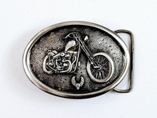 Indiana Metal Craft Ride Hard Die Fast Chopper Motorcycle Belt Buckle MC10 1977