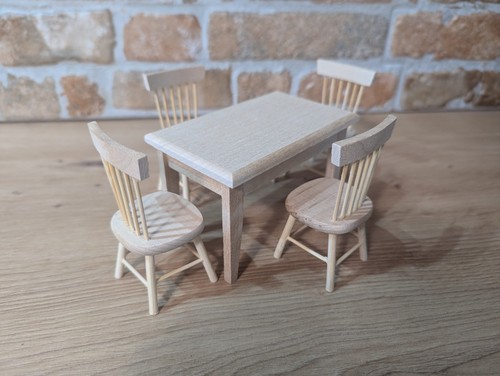 Miniature table and chairs set - table,