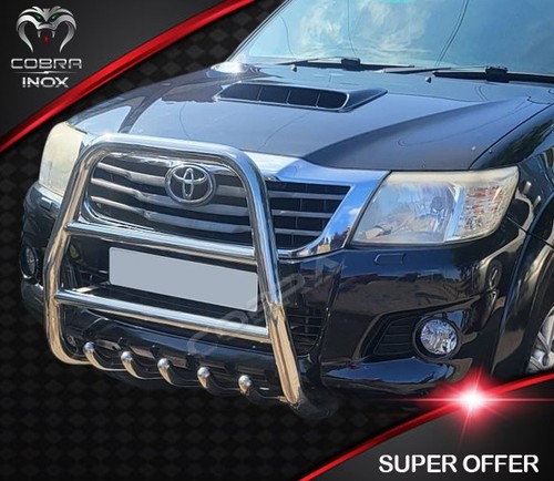 Toyota hilux bull bar chrome - toyota,