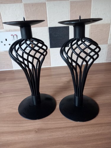 Pair black metal - pair, waved