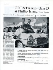 Vauxhall Cresta wins  Phillip Island HDO312 Coad Roxburgh Austin Healey Bonnet A