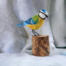 Fairtrade Hand Carved BLUE TIT
