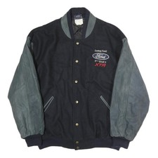 GALAXY GARMENTS Mens Black & Grey Ford F150 XTR Button Cotton Jacket 2XL