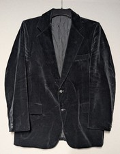 Maculette Jacket/Coat/Blazer 42 Mens Black Smart/Casual Velvet/Cotton