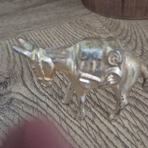 Small brass donkey pack - brass,
