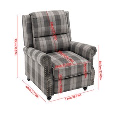 Recliner Armchair Tartan Chair
