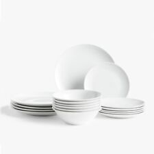 Dinner Set Plate Bowl Porcelain Crockery White Coupe Microwave Dishwasher Safe